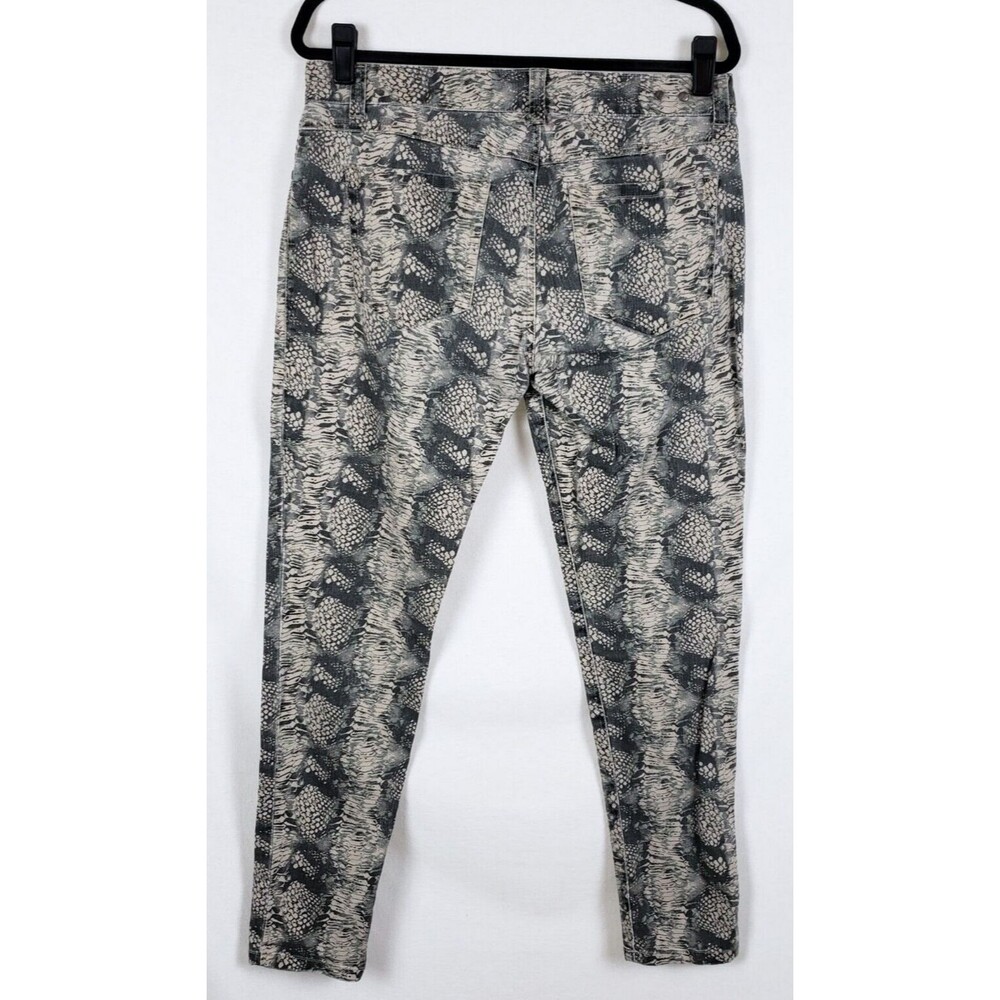Cabi Snakeskin Jeans Womens 10 Slim Straight Modern Neutral Office Capsule Gray - Picture 4 of 10